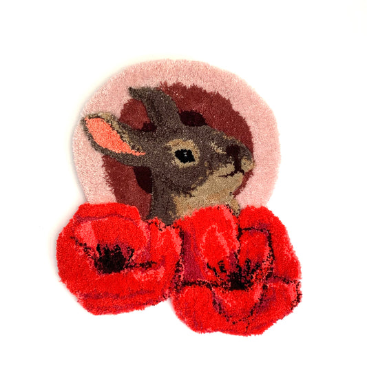 rabbit and poppies, first work!