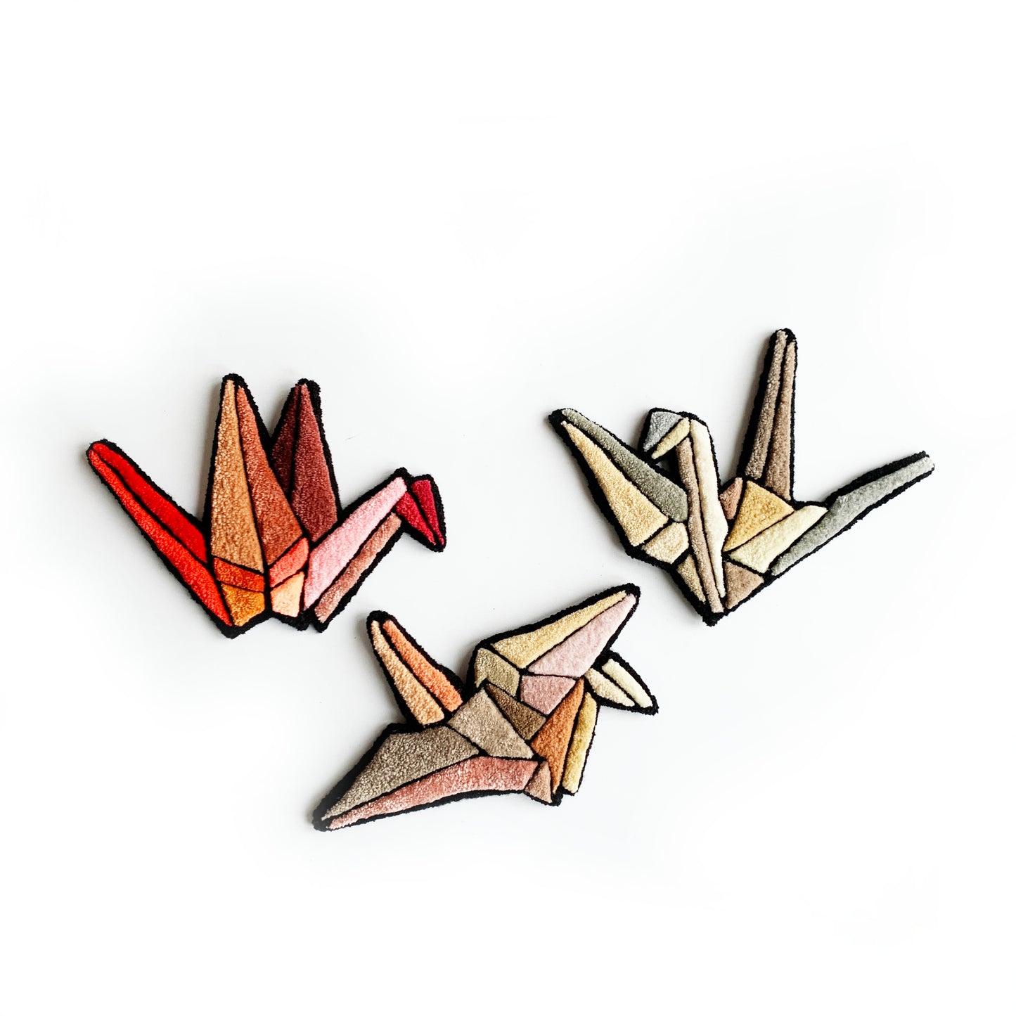 Origami crane grey tones