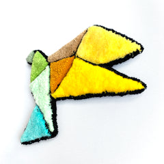 Spring colors origami bird