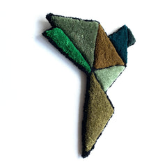Army greens origami bird