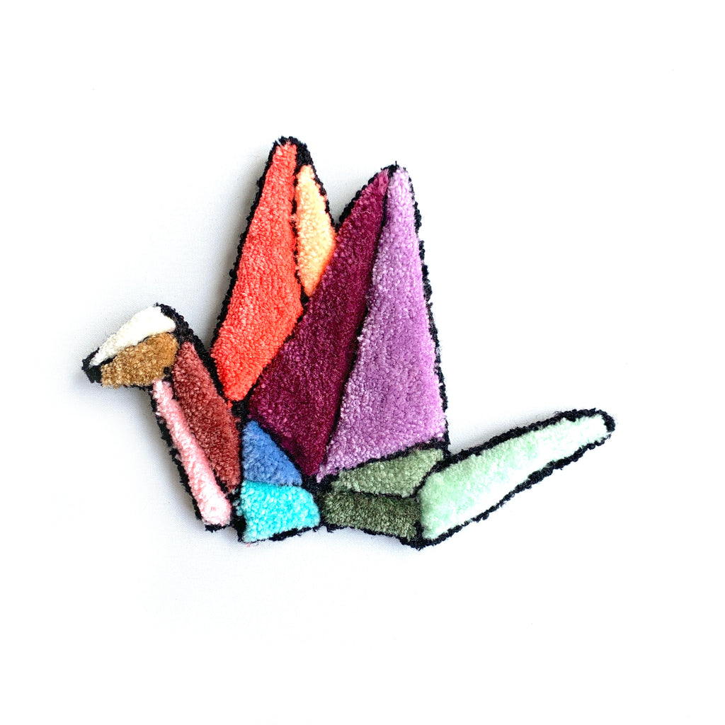 Pastel origami crane 02