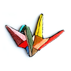 Pastel origami crane 01